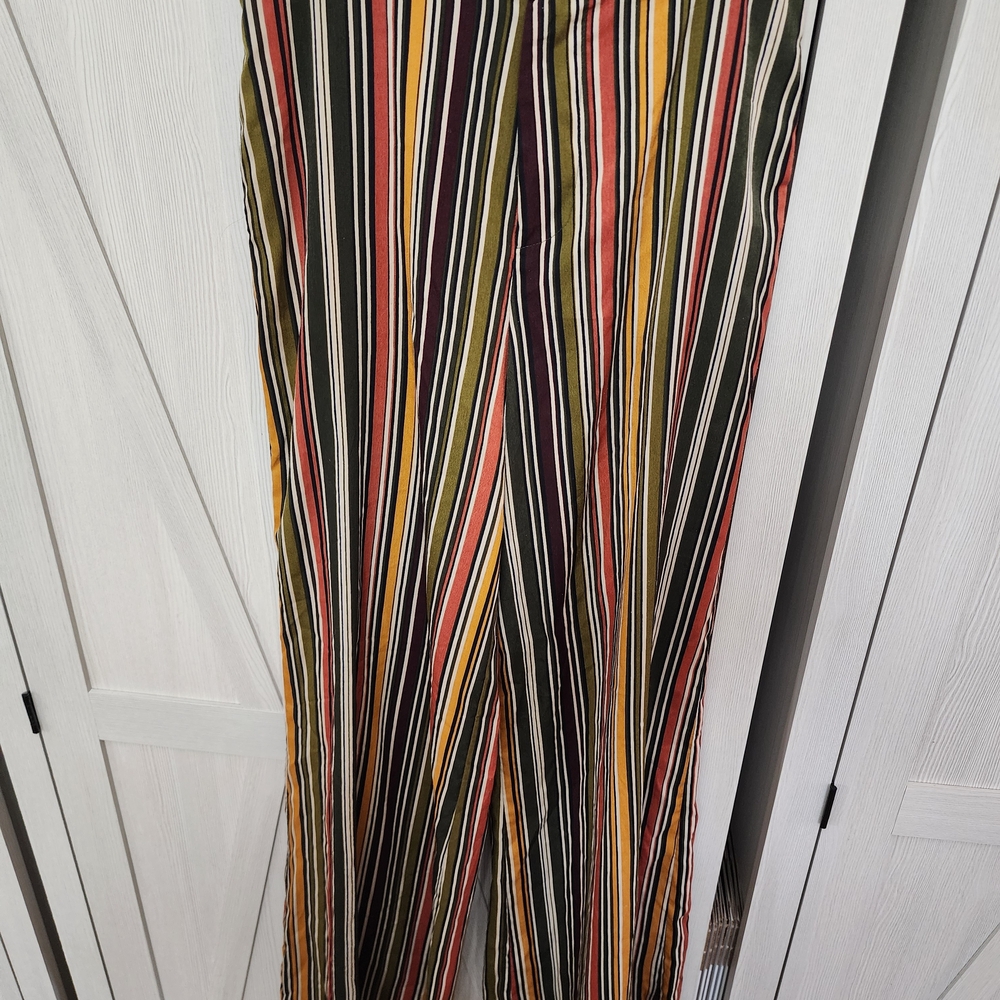 Striped Multicolor Boot Cut Pants - Picture 2 of 11